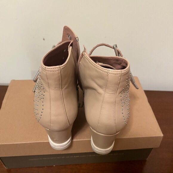 Paolo Size 8 Leather Moto Booties - Picture 3 of 6